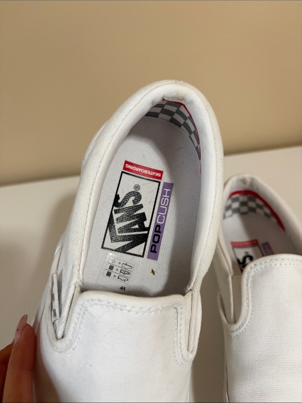 Vans White Canvas Slip-On - Picture 2 of 6